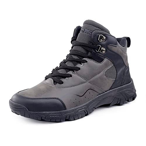 Bacca Bucci® Mens Alpine High Ankle 6 inches Riding Boots for Mountaineering Backpacking Hiking & Trekking | Mild Waterproof Protection with Turbo Insole Technology- Grey, Size UK7 - Image 1