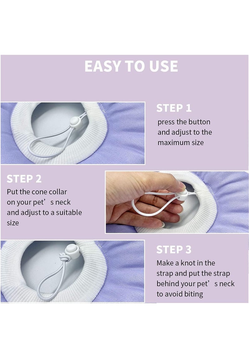 RATSAW Cat Cone Collar Waterproof and Soft Cone Collars for Cat Wound Healing Protective Cone After Surgery Elizabethan Collars for Kitten Pets M - Image 5