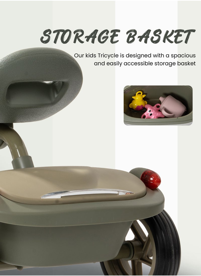 BAYBEE - Flyer Tricycle for Kids Toddler Foldable Tricycle with Back Stroge & Head light for 2 to 5 Years Boys and Girls Kids Trike - Image 1