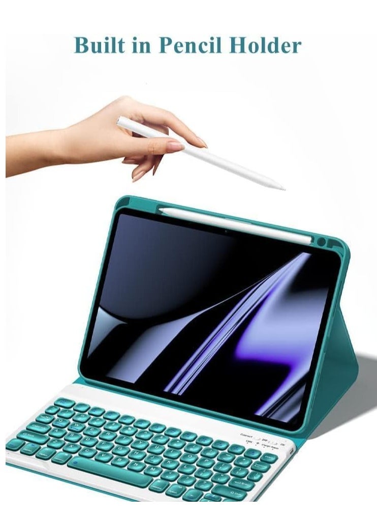 JAJEEK - Keyboard Case for iPad 10.2 Inch 9th, 8th, 7th Generation – Magnetically Detachable Wireless Keyboard with Pencil Holder for iPad 9, iPad 8, iPad 7, iPad Air 3, iPad Pro 10.5 – Black - Image 1