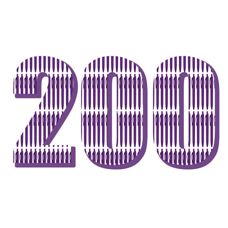 Deegtran 200 Pack No Bleed Purple Barrel Click Pens Wholesale Retractable Ballpoint Pens Medium Point Smooth Ink 10MM Black Ink