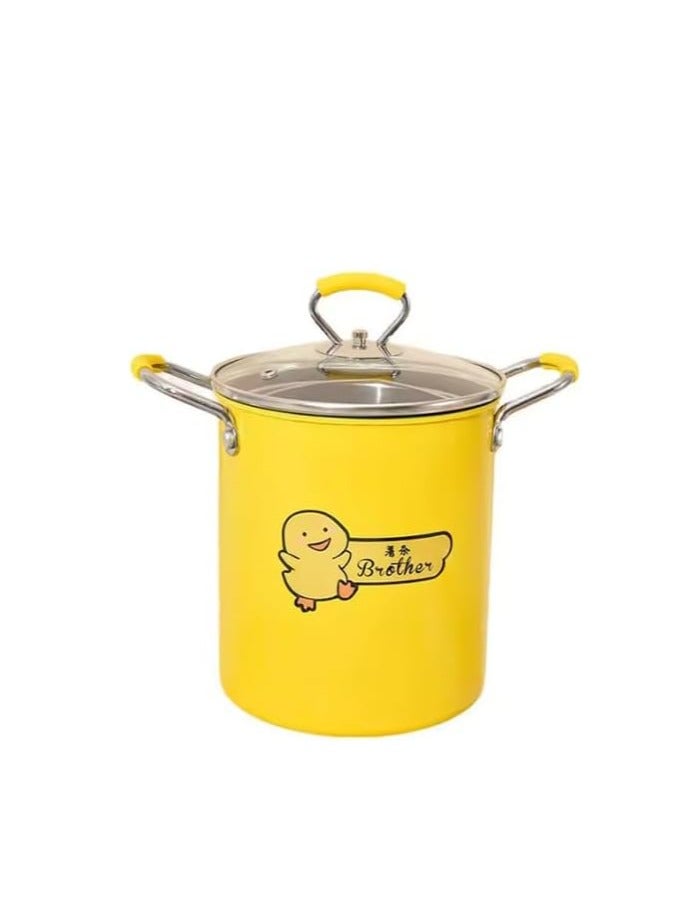 مقلاة عميقة مع سلة من الفولاذ المقاوم للصدأ وغطاء زجاجي سعة 3 لتر بتصميم ياباني - Image 1