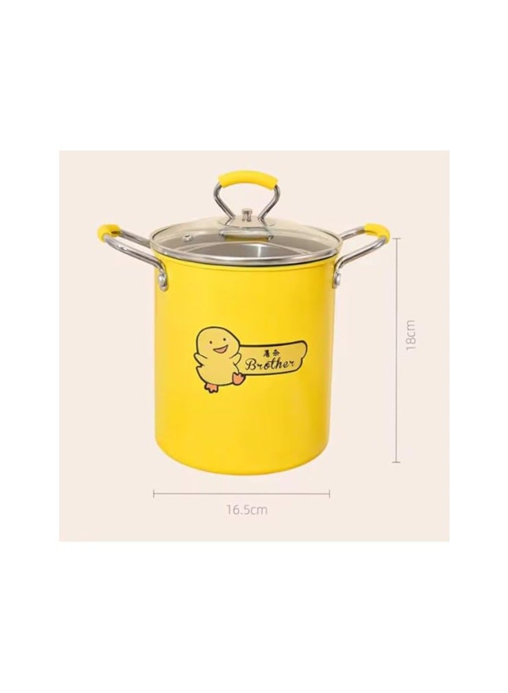 مقلاة عميقة مع سلة من الفولاذ المقاوم للصدأ وغطاء زجاجي سعة 3 لتر بتصميم ياباني - Image 2