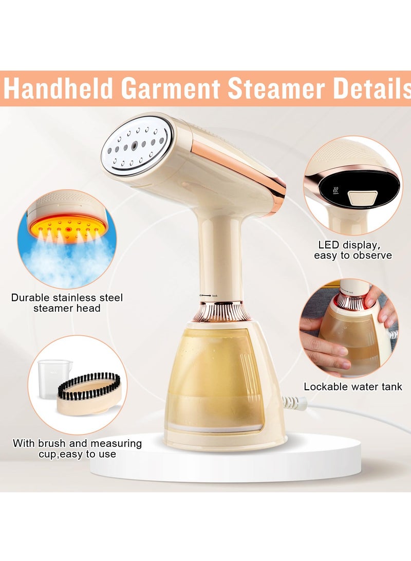 SYOSI Steamer for Clothes, Handheld Clothing Wrinkles Remover for Garments, 30 Second Fast Heat-up, Portable 1500W, 280ml Fabric Wrinkle Remover with Brush and Measure Cup for Home Office Travel - Image 5