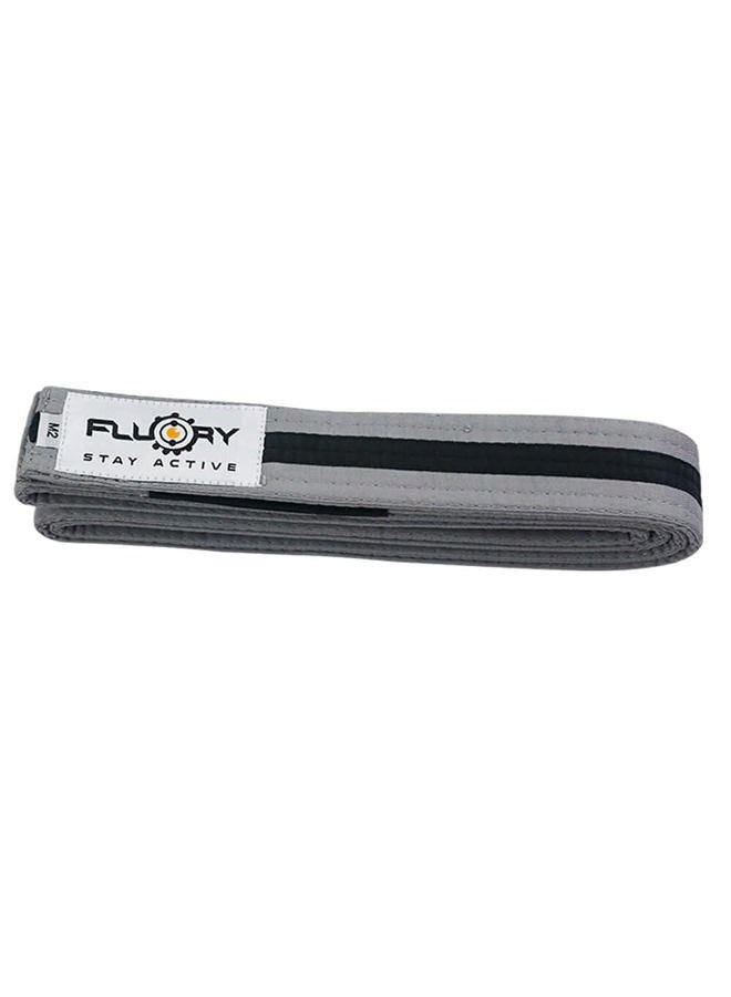 FLUORY BJJ Belt for Kids, Brazilian Jiu Jitsu Belts Made of 100% cotton, Grey&black, M1 - Image 2
