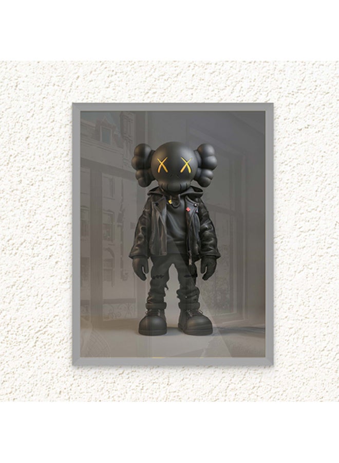 آرت دیکور  ديكور فني مؤطر بطباعة صورة فنية جميلة لفن البوب ​​KAWS، عمل فني معاصر مميز، ديكور حائط لغرفة المعيشة، غرفة النوم، المكتب، المنزل، الفنادق، الاستوديو - Image 1