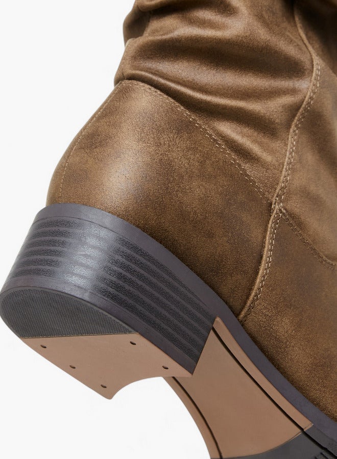 Lee Cooper Women's Solid Ankle Boots with Block Heel - Image 5