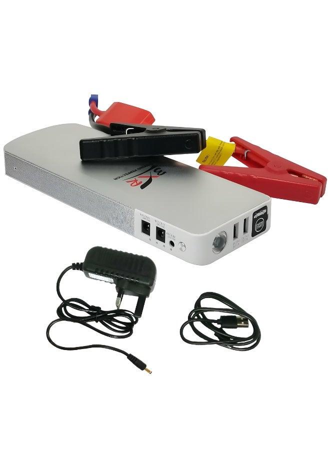 3XR 10000mAh Car Jump Starter, 1500A Peak Portable Battery Booster Pack for 12V Vehicles, Up to 6.0L Gas & 3.0L Diesel Engines, Smart Clamp Protection, Power Bank with LED Light & USB Fast Charging. - Image 1