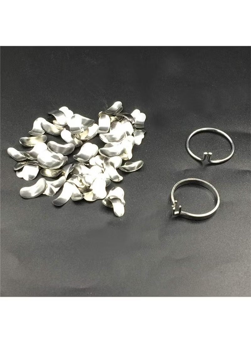 GMORO 100 Pieces Dental 35μm Section Profile Metal Base 2 Rings for Filling Teeth  - Image 4