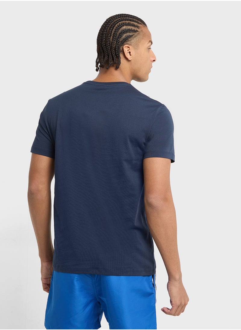 EMPORIO ARMANI Beachwear Logo Crew Neck T-Shirt  - Image 2