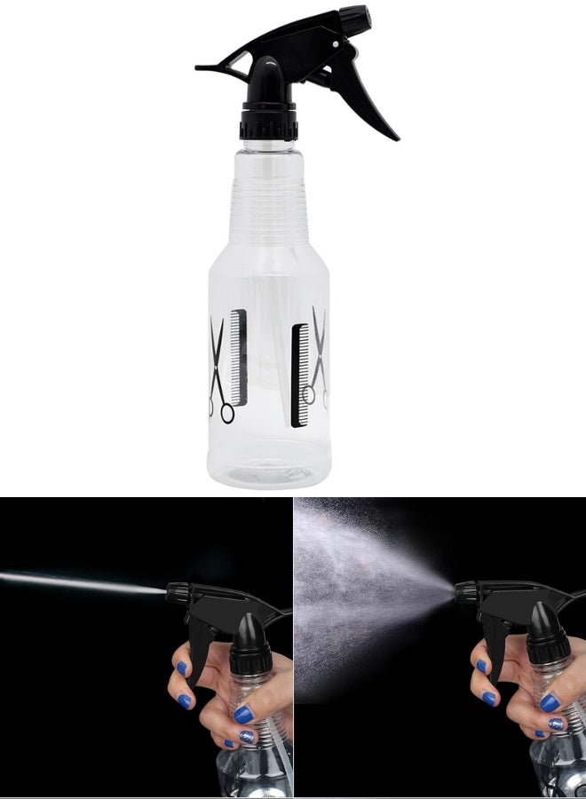 2 Pack Continuous Spray Bottles - Ultra Fine Mist Sprayer | Water Spray Bottle For Hair Mister Spray Bottle | Hair Spray Bottles For Hairstyling, Cleaning, Salons - 2pk 16.9oz/500ml - Image 2