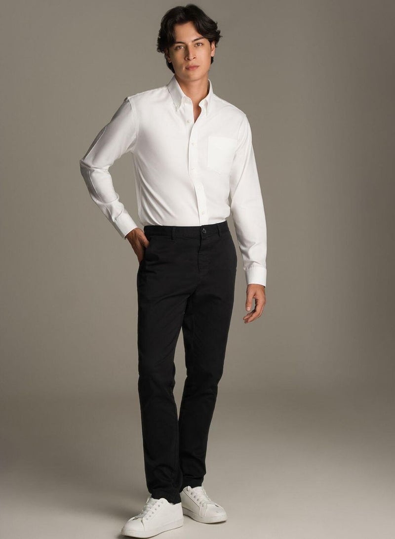 GIORDANO Men's Wrinkle-Free Cotton Oxford Long Sleeve Shirt - Image 2