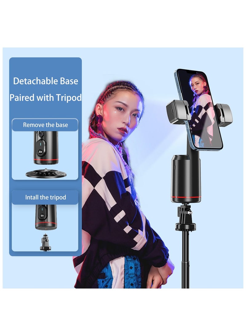 Auto Face Tracking Tripod, 360° Rotation Auto Tracking Phone Holder Body Track Camera Mount with Remote, No App, Gesture Control, Moving Tripod for Vlog Live Streaming Video Recording Tiktok - Image 4