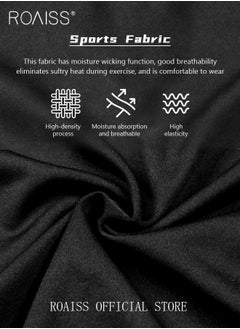 roaiss Men Quick Dry and Breathable Round Neck Sweatshirt with Quarter Zip Long Sleeve Athletic Shirts Slim Fit Top for Running Basketball Workout Gym  - Image 4