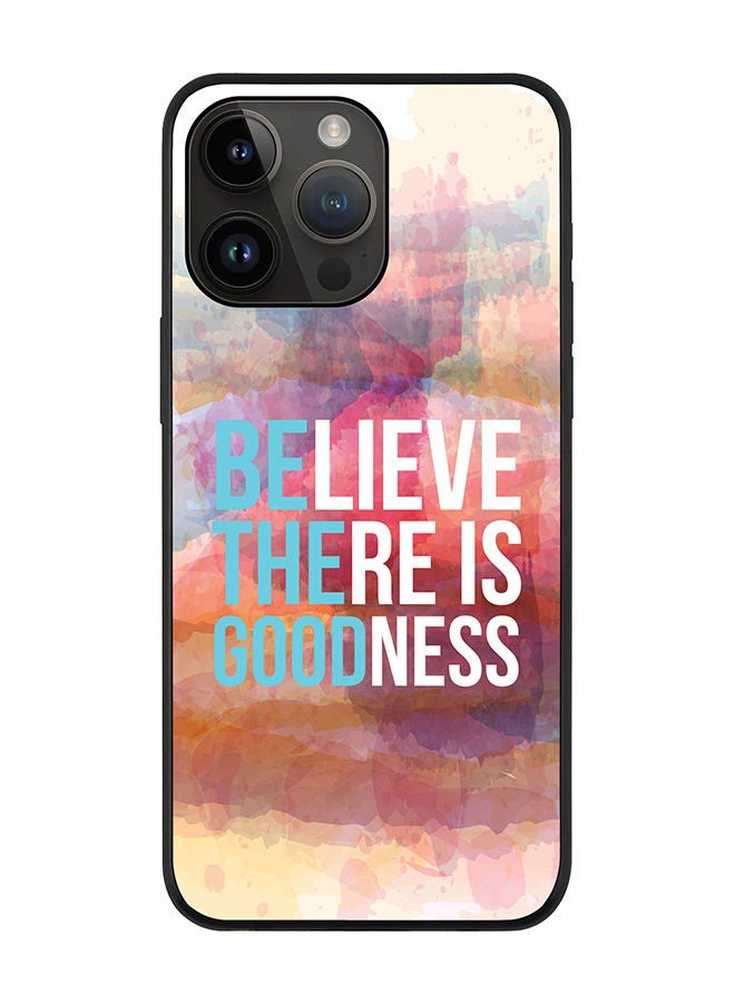 Stylizedd Rugged Black edge case for Apple iPhone 14 Pro Max Slim fit Soft Case Flexible Rubber Edges Anti Drop TPU Gel Thin Cover - Be The Good - Image 1