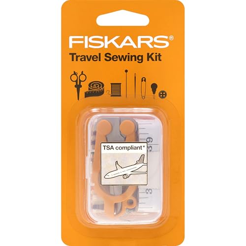 Fiskars Sewing Kit, Gifts for Mom, 27-Piece Travel Sewing Set with Case, Orange - Image 1