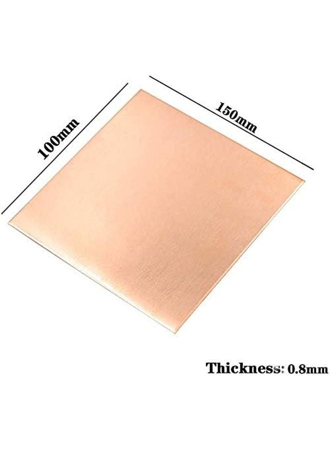 Pure Copper Sheet Metal Plate 100mmx150mmx0.8mm High Purity For Industry Tools - Image 3