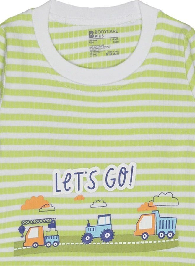 BODYCARE Unisex Baby Thermal Top & Bottom Set (New Born to 18 Months) (1, Light Green, 3-6M) - Image 3