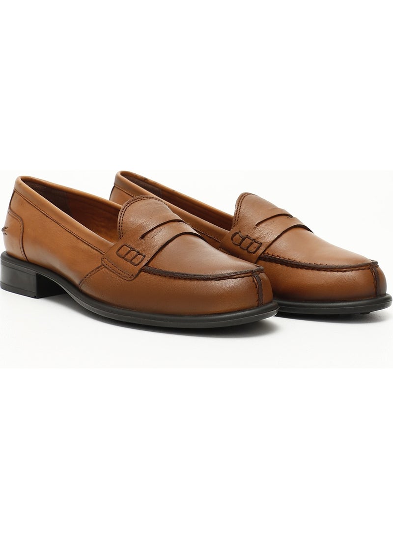 Gönderi(r) Gön Genuine Leather Round Toe Low Heel Loafer Women's Casual Shoes 24138  - Image 3