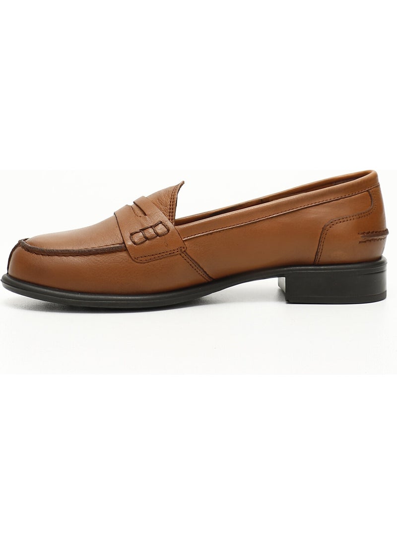 Gönderi(r) Gön Genuine Leather Round Toe Low Heel Loafer Women's Casual Shoes 24138  - Image 5