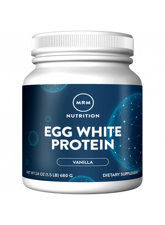 MRM MRM Nutrition Egg White Protein | Vanilla Flavored | 23g Fat-Free Protein | with Digestive enzymes | Highest Biological Value | Clinically Tested | 20 Servings - Image 1