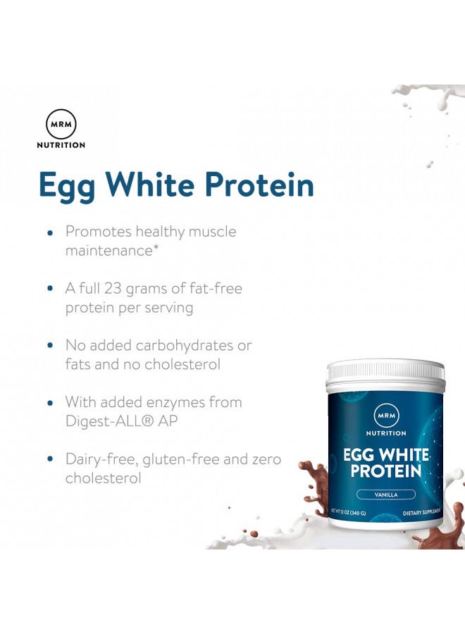 MRM MRM Nutrition Egg White Protein | Vanilla Flavored | 23g Fat-Free Protein | with Digestive enzymes | Highest Biological Value | Clinically Tested | 20 Servings - Image 4