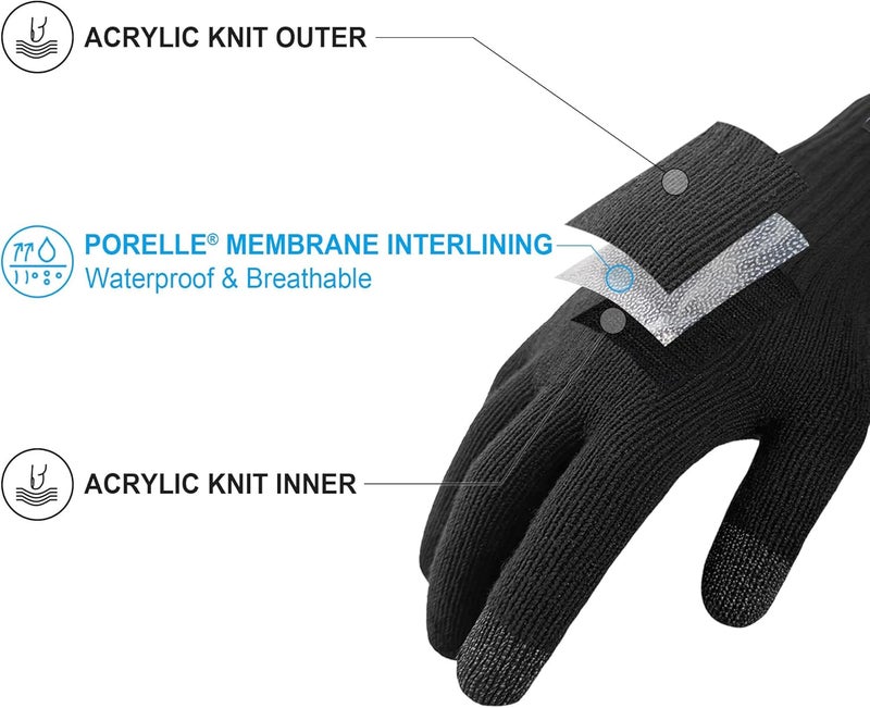 DexShell UltraFlex Waterproof Knit Gloves, Lightweight Touchscreen Wet-Grip for Running, Hiking & Commuting – Spring & Fall - Image 3