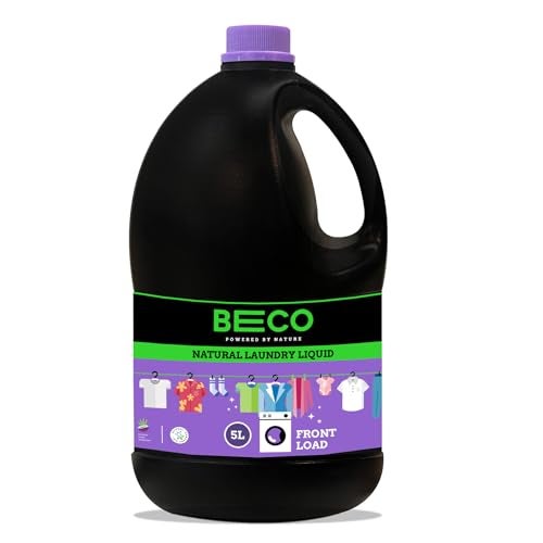 Beco Natural Liquid Detergent Front Load - 5L Bottle| Tough Stain Removal | Lavender & Vanilla Freshness | Retains Brightness & Shine | Chemical Free | Front Load Washing Machine Liquid - Image 1