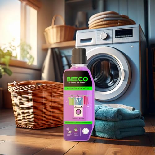 Beco Natural Liquid Detergent Front Load - 5L Bottle| Tough Stain Removal | Lavender & Vanilla Freshness | Retains Brightness & Shine | Chemical Free | Front Load Washing Machine Liquid - Image 5