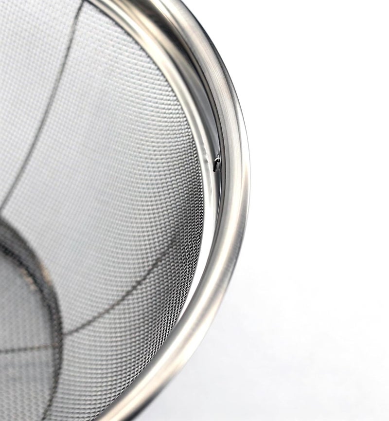DOPMEP Fine Mesh Strainer for Kitchen, 4 Quart Stainless Steel Colander Bowl | Idea for Pasta, Rice, Fruit, Metal Net Baskets with Resting Base - Strain, Drain, Rinse - Image 5