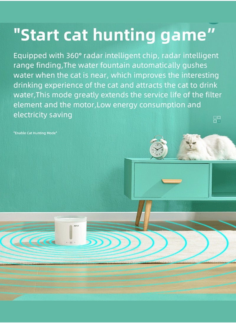 PETJC Cat Water Fountain Pet Fountain Cat Water Dispenser  - Image 2