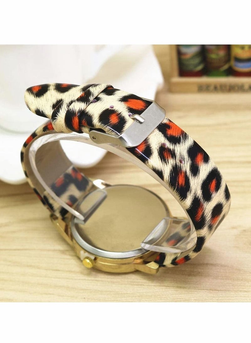Excefore Women Watch - Leopard Wristwatch Novelty Cute Watch Cartoon Lovely Kawaii Watch Pu Leather Strap Watch Quartz Watch - Image 5