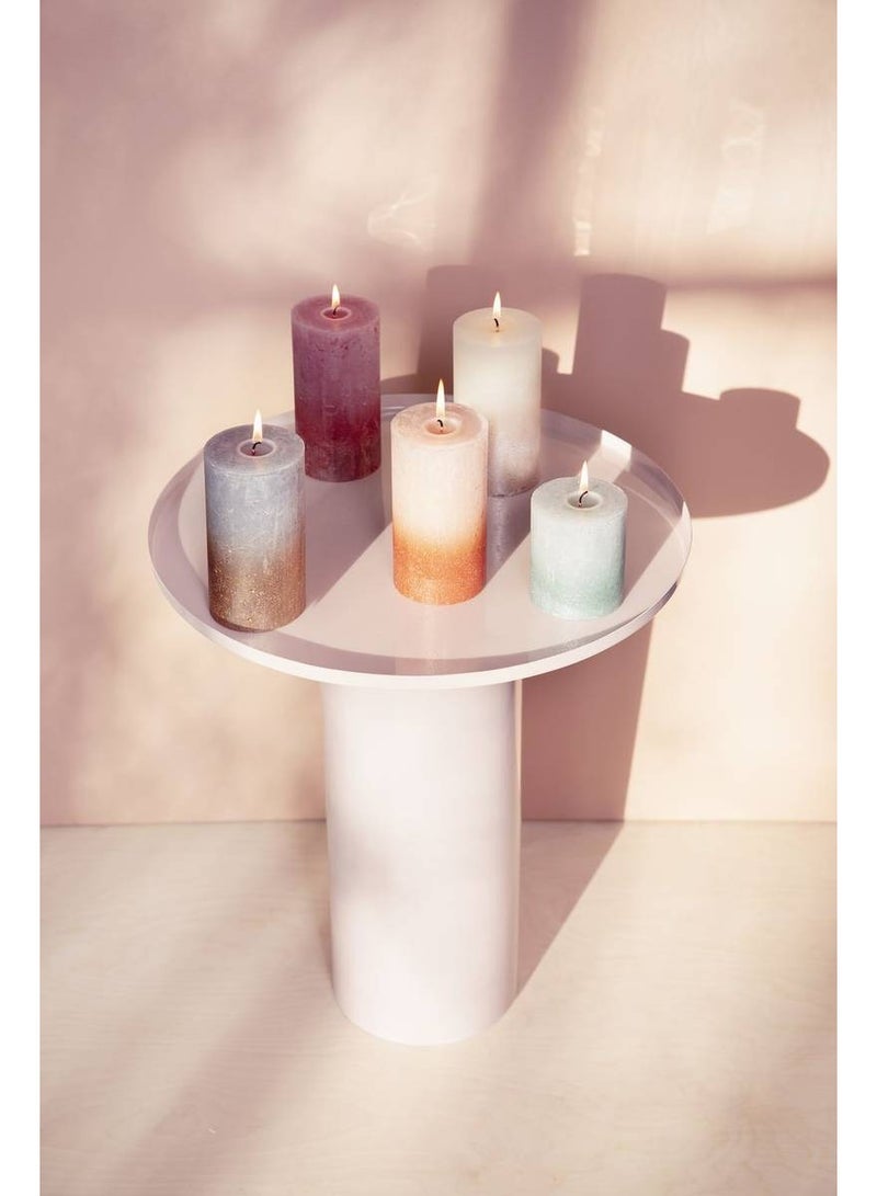 BOLSIUS Sunset Pillar Candle Double Tone Gold And White - Image 3