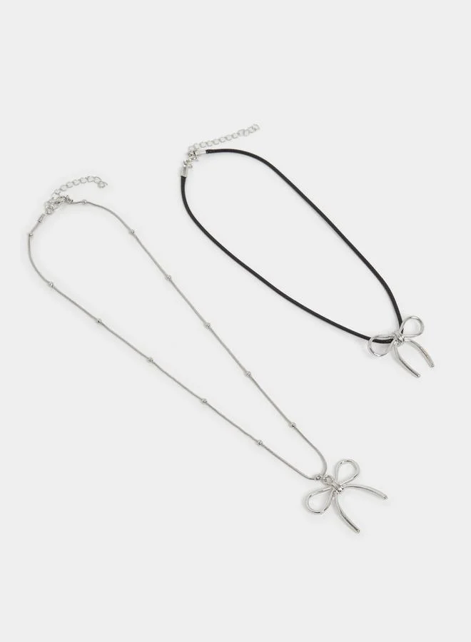 Styli Styli Set of 2 - Ribbon Pendant Necklace