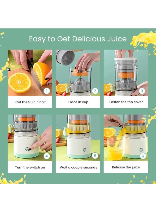 ZAMZIN Electric Citrus Juicer - USB Charging, Hands-Free Operation, Powerful Squeezer Machine for Orange, Lemon, Grapefruit - Rechargeable Juicer Blender Combo. - Image 3