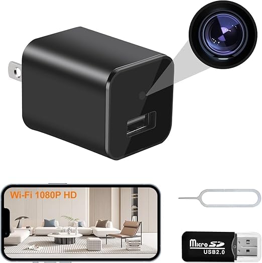 MAYUMI Hidden Spy Camera Nanny Cam, Wireless HD 1080P with Motion Detection, for Home/Office Security