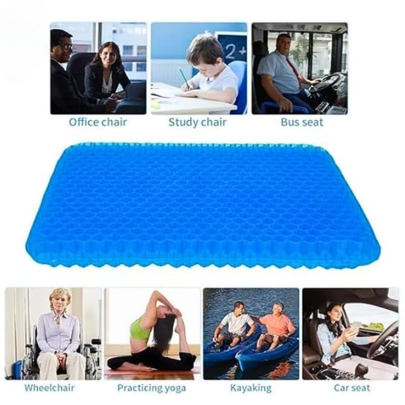 PRIVERA Egg Seater Cushion Seat Flex Pillow Gel Orthopedic Seat Cushion Pad for Car Office Chair Wheelchair or Pressure Sore Relief Ultimate Gel Comfort - Image 4