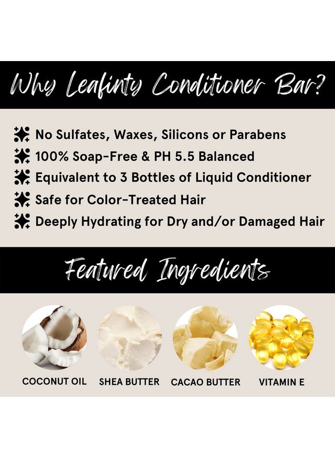LEAFINTY Solid Conditioner Bar For Normal & Dry Hair Hydrates Shines Nourishes Sulfate Free Natural Ecofriendly Sustainable Zero Waste100G (Pack Of 1 Up To 75 Uses) - Image 4
