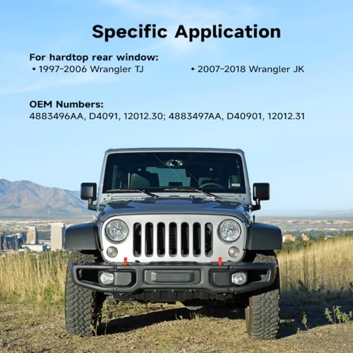 LIHAIPAI 4883496AA 4883497AA Left Right Liftgate Ball StudLift Glass Support Bracket Compatible with 19972006 Jeep Wrangler TJ 20072018 Jeep Wrangler JK - Image 3