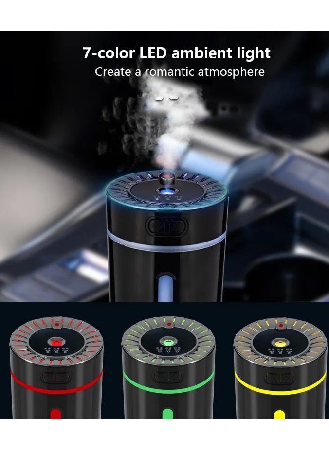 Portable Air Humidifier 300ml Capacity Battery-Powered, LA-0648, Metal Case with Backlight-Multicolour