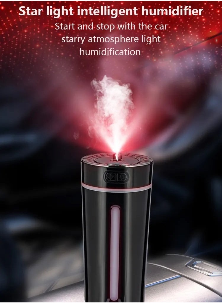 Portable Air Humidifier 300ml Capacity Battery-Powered, LA-0648, Metal Case with Backlight-Multicolour