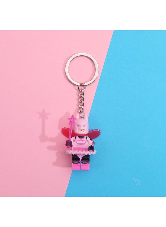 Creative Cute Building Blocks Key Ring Chain Pendant Us Team Bath Unicorn Gifts Small Pendant