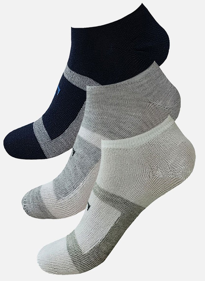 FIMS Men Pack Of 3 Patterned Ankle-Length Sports Socks - Image 1