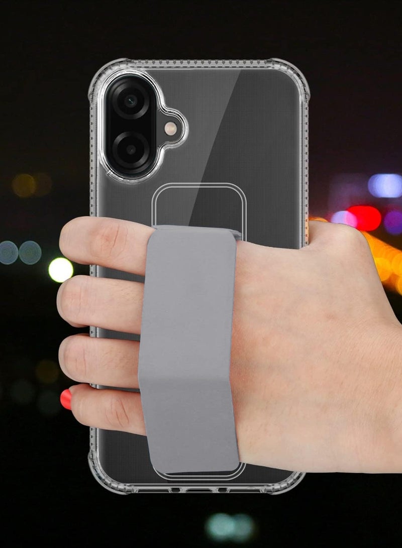 Wtech Samsung Galaxy A07 4G 2025 TPU Hand Grip Air Pillow Case Cover (MCGHTN) - Clear/Grey - Image 3