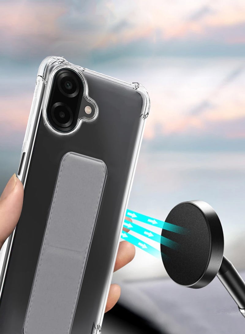 Wtech Samsung Galaxy A07 4G 2025 TPU Hand Grip Air Pillow Case Cover (MCGHTN) - Clear/Grey - Image 4