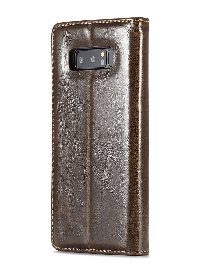 NIBEMINENT Protective Wallet Case Cover For Samsung Galaxy Note 8 Brown  - Image 2