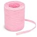 G2PLUS 218 Yards Raffia Paper Craft Ribbon 14 Inch Wide Raffia Ribbon Pink Packing Paper String for Gift Wrapping DIY Arts Crafts Christmas Valentines Holiday Decor - Image 2