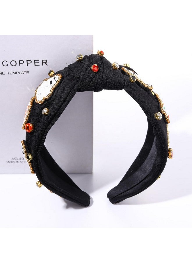 ARATLENCH Halloween Headband Beaded Knotted Headband Halloween Accessories Pumpkin Bat Candy Halloween Costume Party Gift - Image 5