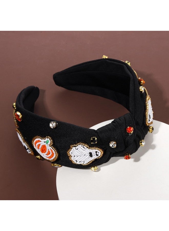 ARATLENCH Halloween Headband Beaded Knotted Headband Halloween Accessories Pumpkin Bat Candy Halloween Costume Party Gift - Image 3