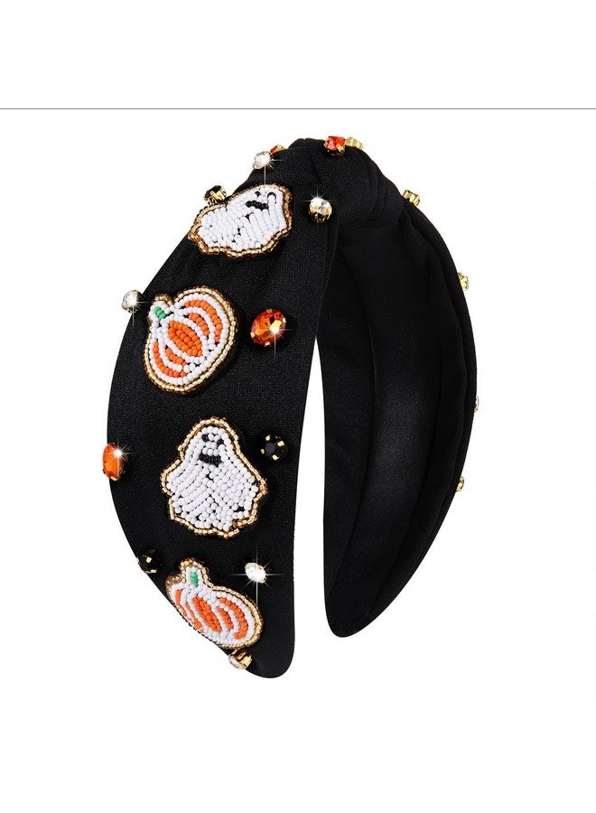 ARATLENCH Halloween Headband Beaded Knotted Headband Halloween Accessories Pumpkin Bat Candy Halloween Costume Party Gift - Image 2